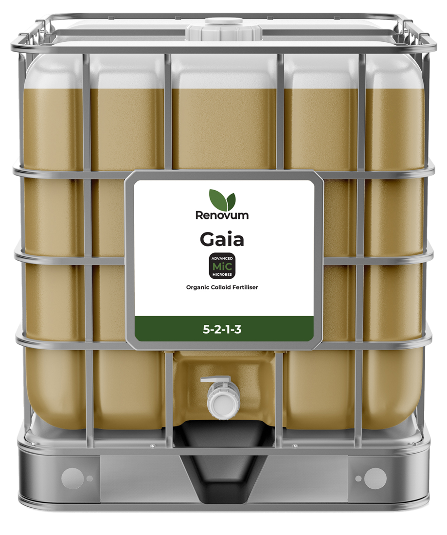 Renovum Gaia — colloids, nutrients and live microbes IBC tote